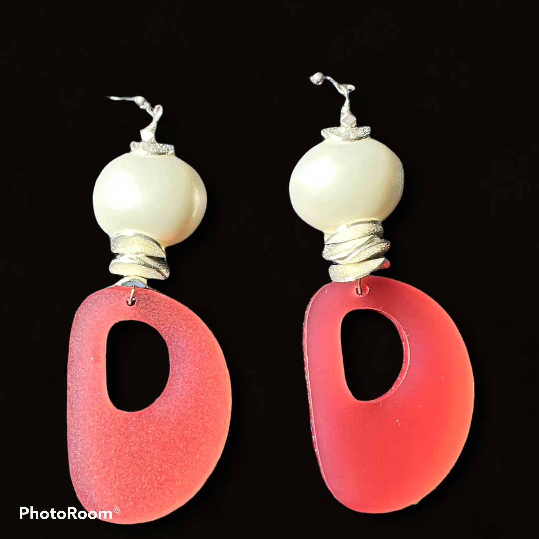 Real coral deals earrings